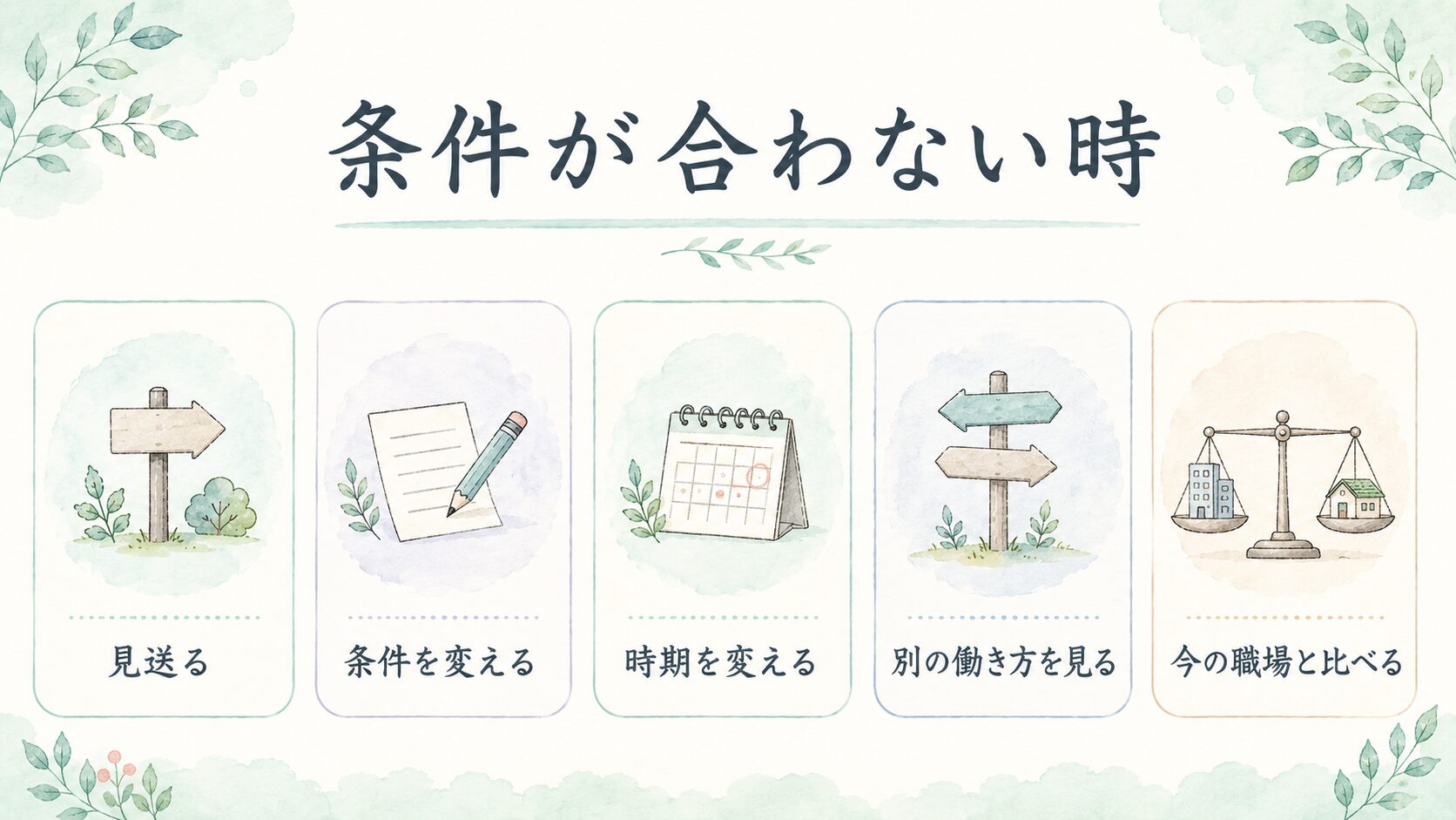 条件が合わない時について整理した薬剤師向け図解