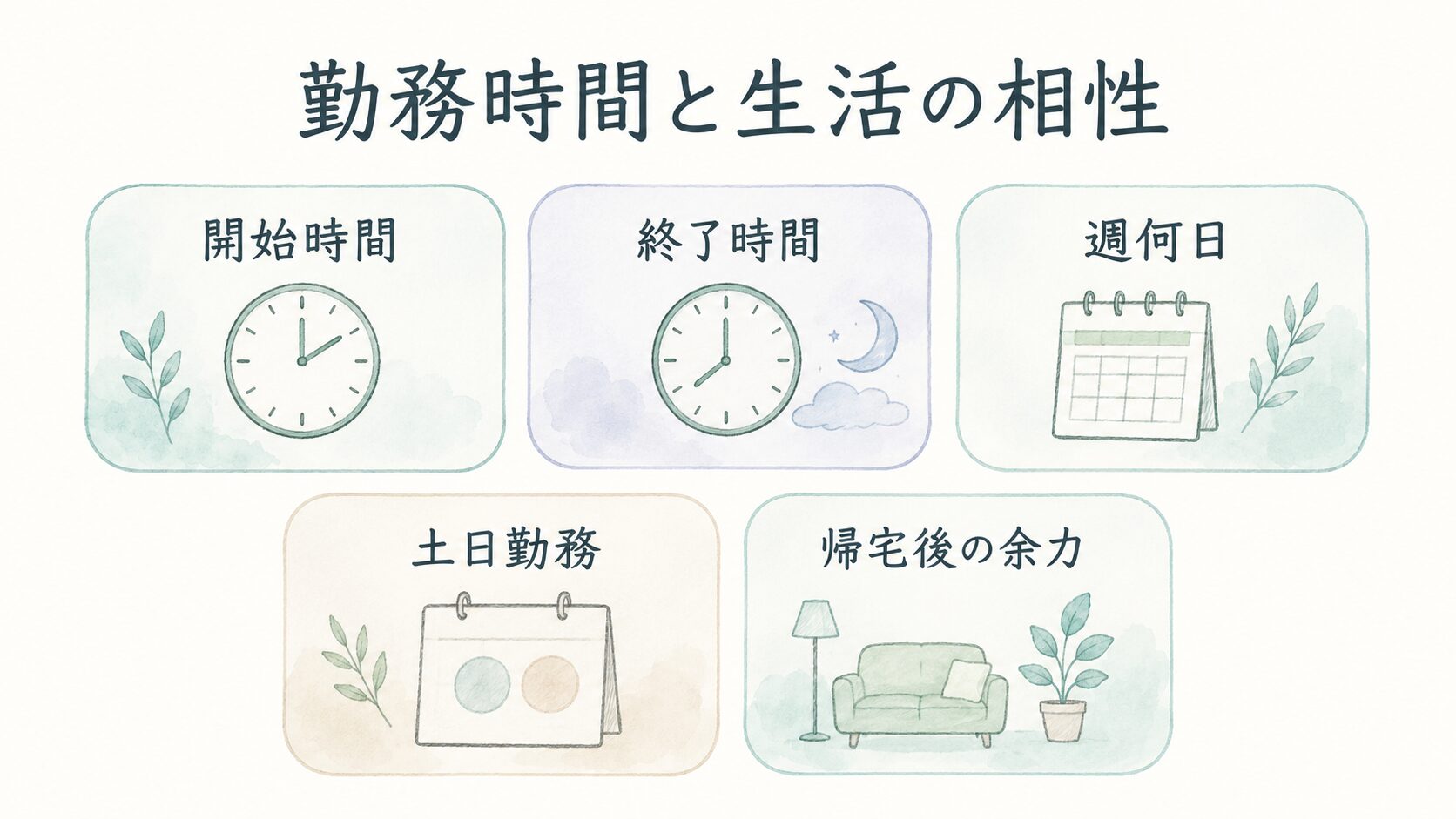 勤務時間と生活の相性について整理した薬剤師向け図解