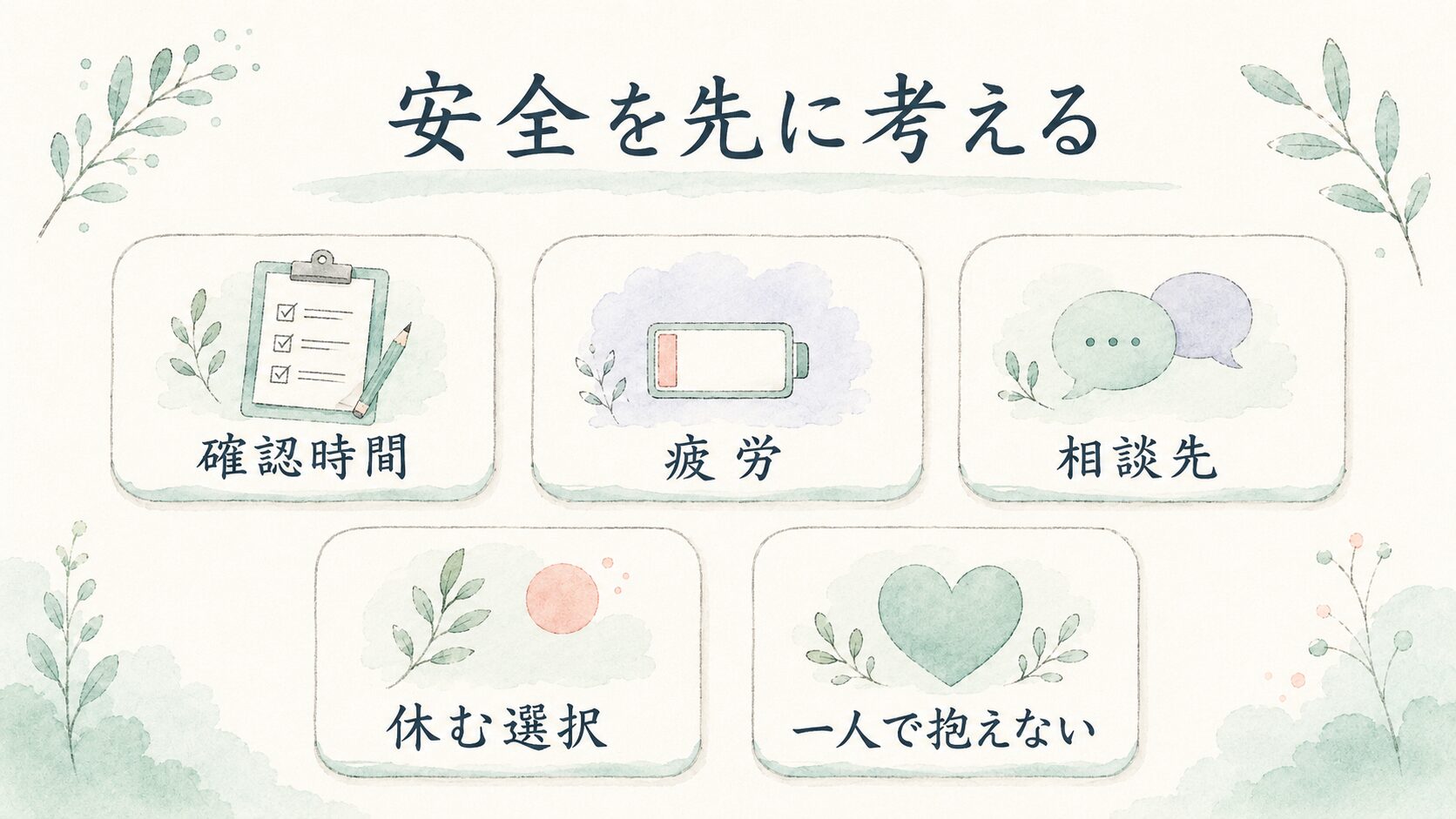 安全を先に考えるについて整理した薬剤師向け図解