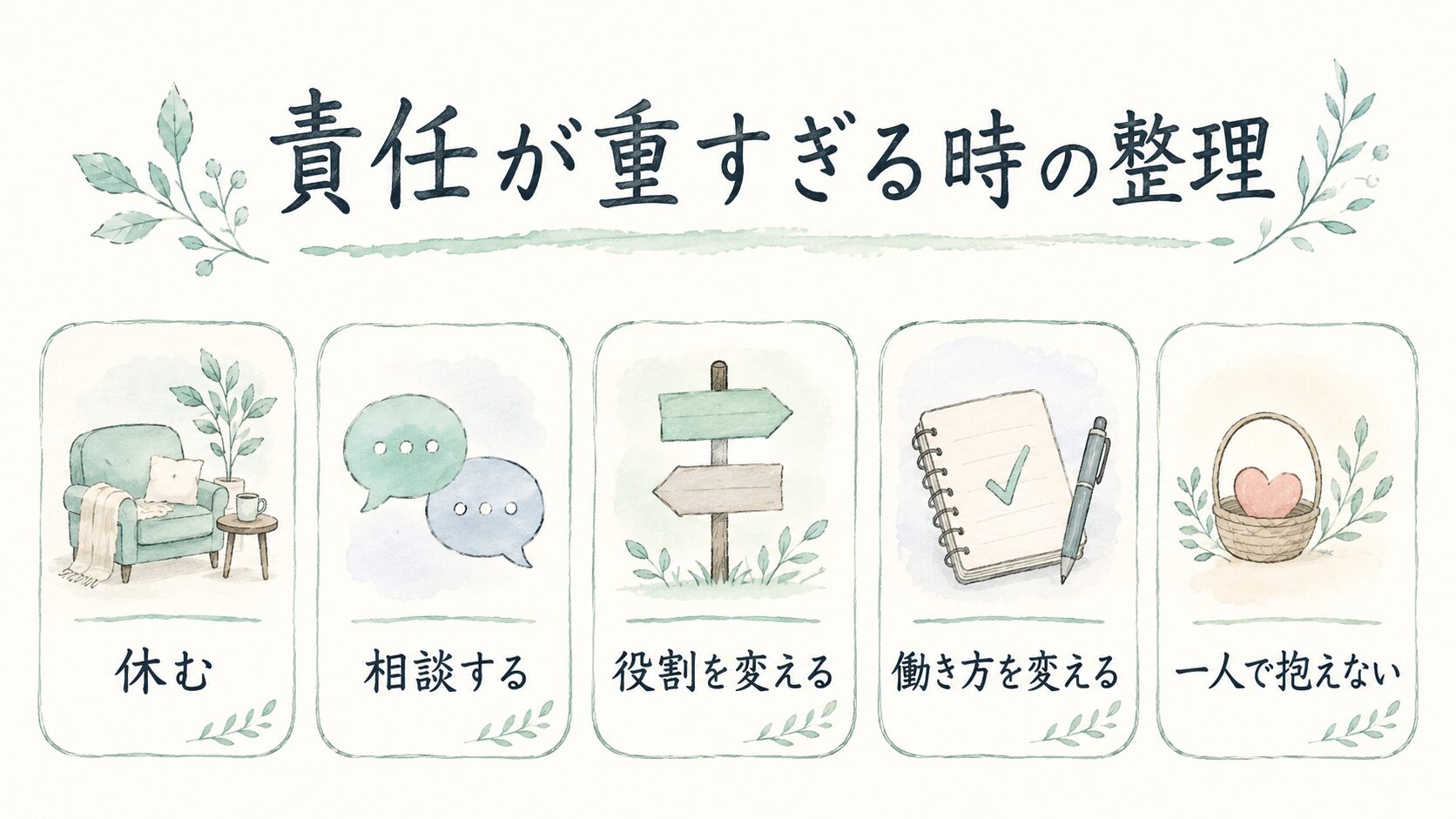 責任が重すぎる時の整理について整理した薬剤師向け図解
