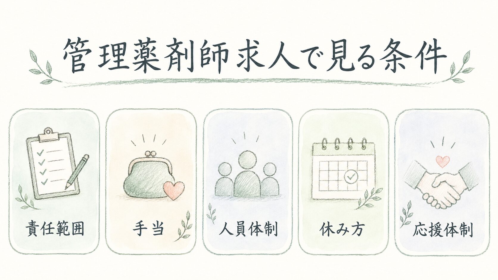 管理薬剤師求人で見る条件について整理した薬剤師向け図解